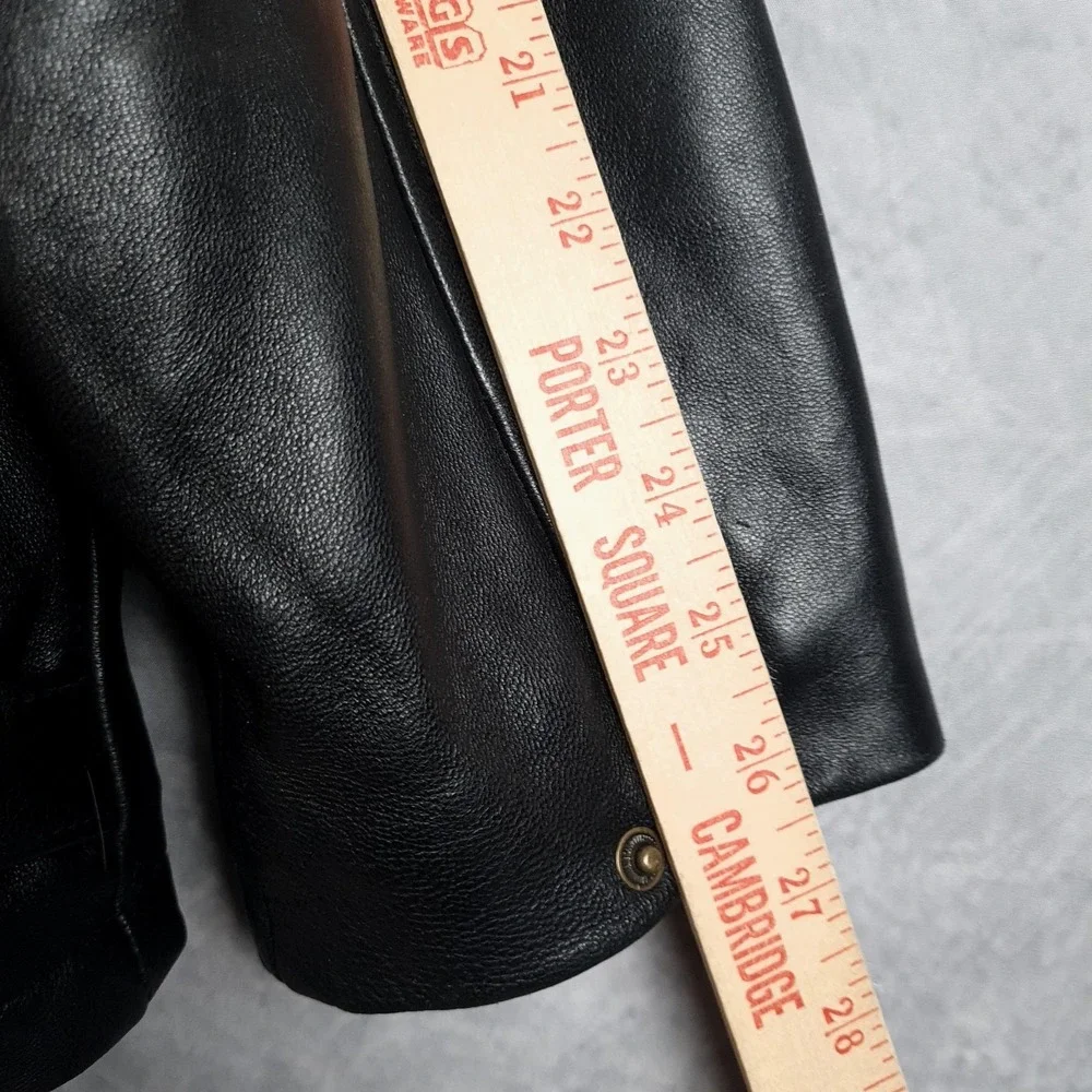 Hold'em Poker Jacket Mens 2XL Black Leather Full Zip Insulated Lined Motorcycle